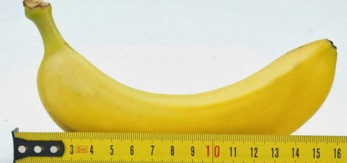 meranie penisu pomocou banánu ako príkladu pred operáciou zväčšenia